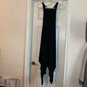 Black sleeveless maxi dress
